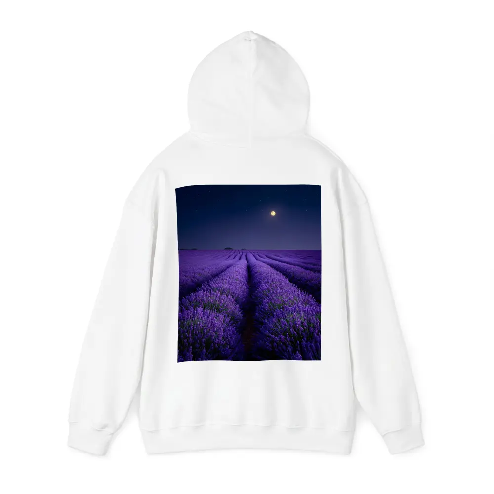 Lavender Field Full Moon Night Sky – Hoodies