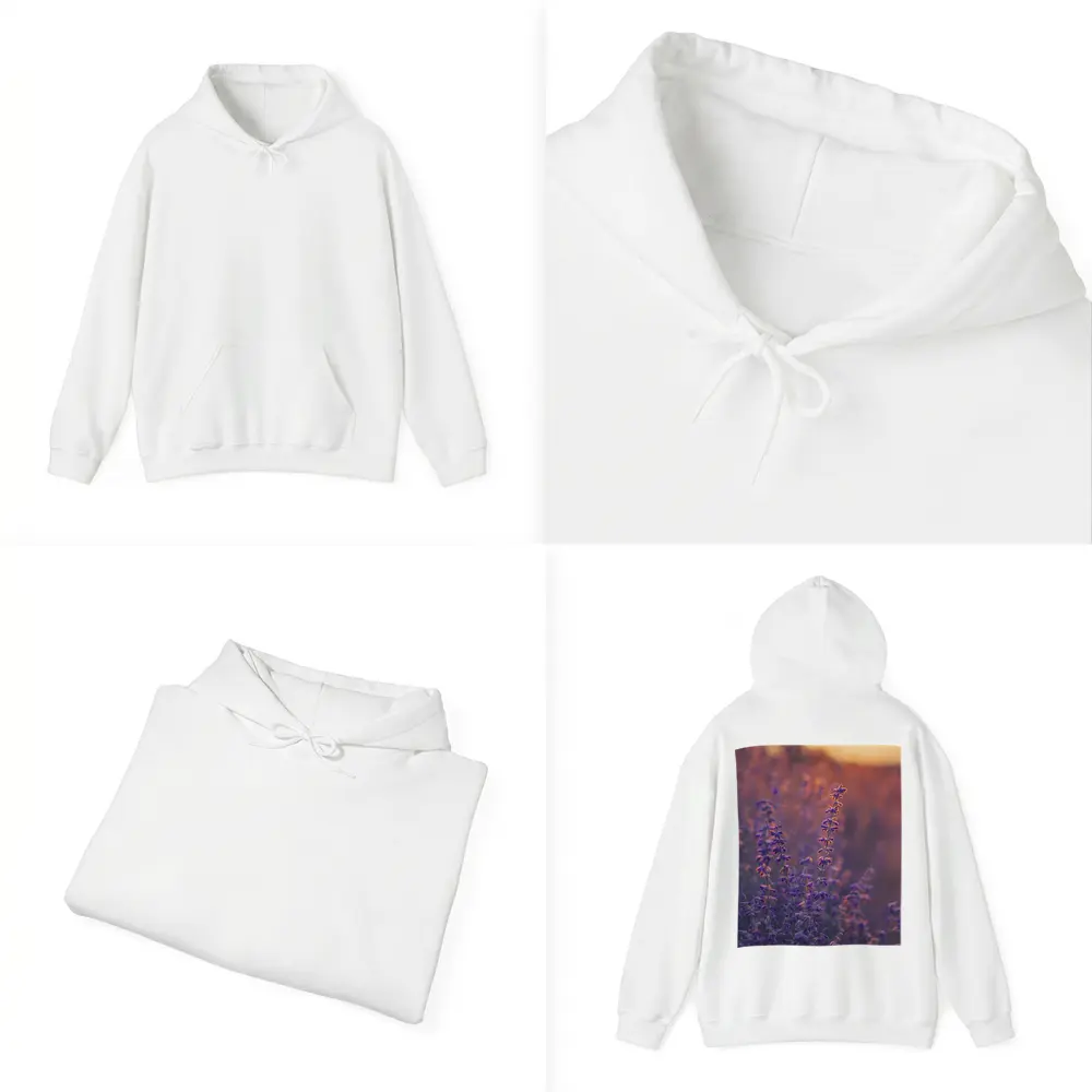 Purple Lavender Field Golden Sunset Glow – Hoodies
