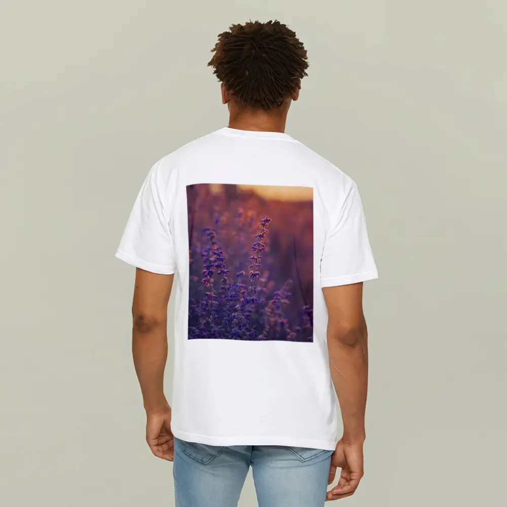 Purple Lavender Field Golden Sunset Glow – T-Shirts