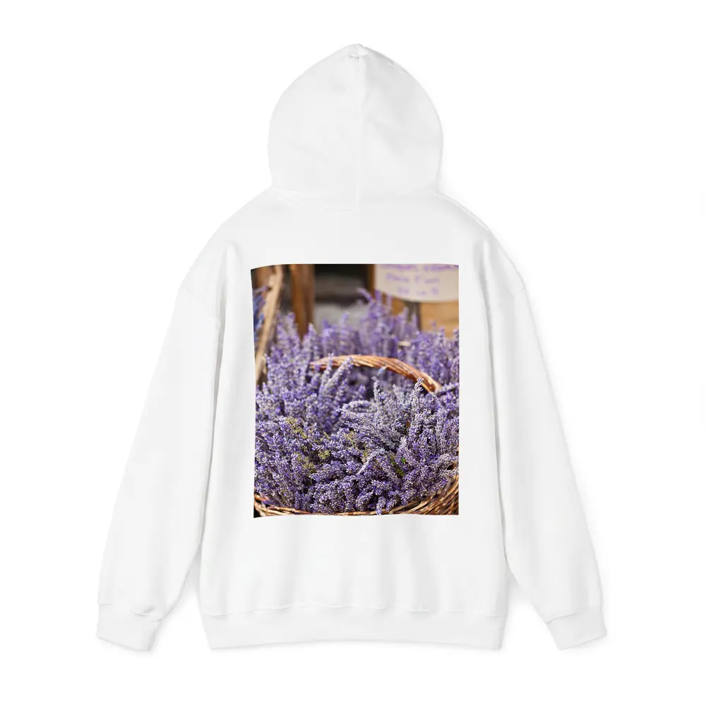 Lavender Bundles in Wicker Basket Market – Hoodies