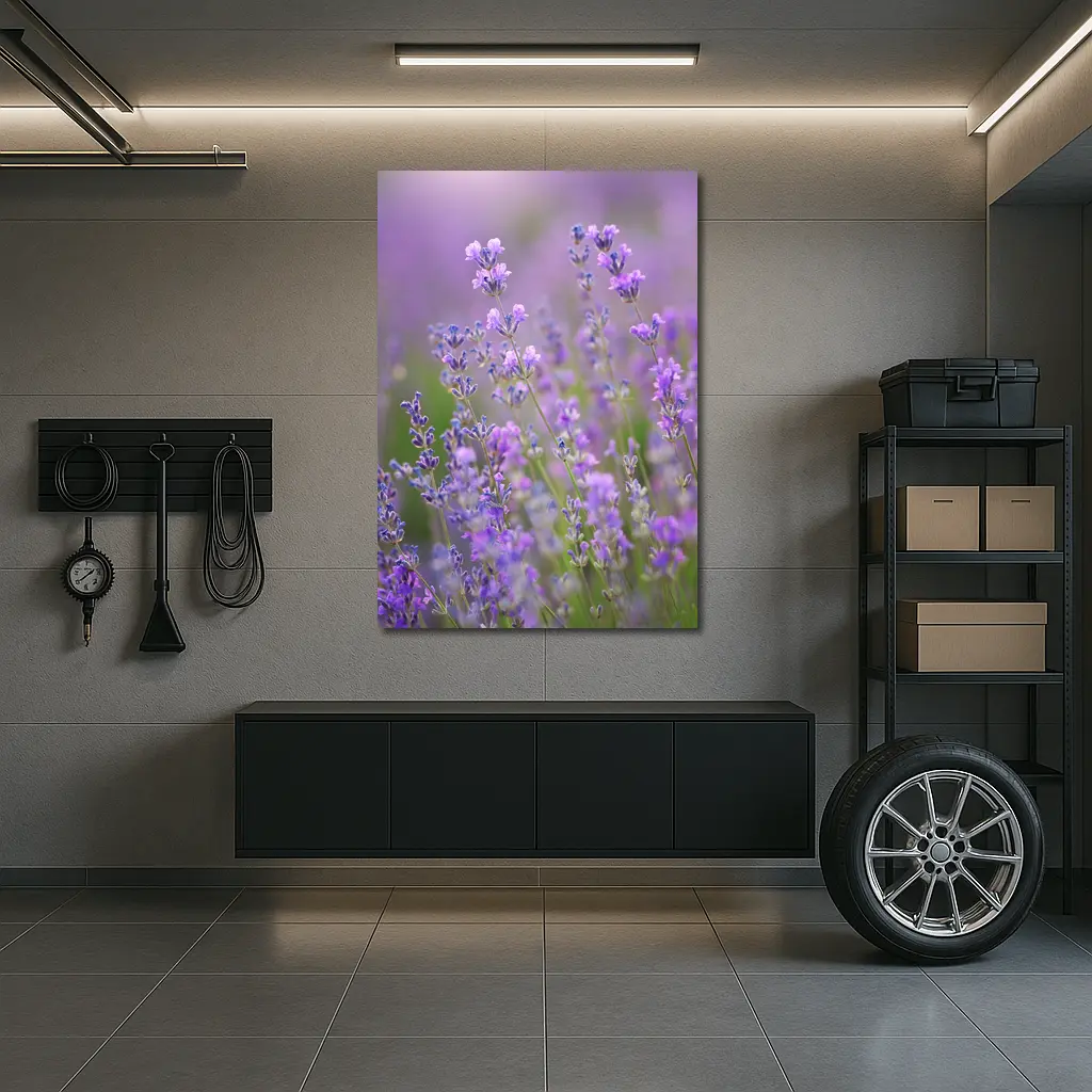 Lavender Flowers Purple Field Soft Light – Wall Art
