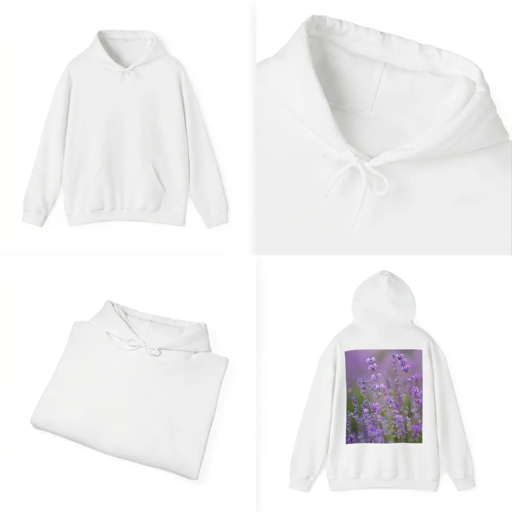 Lavender Flowers Purple Field Soft Light – Hoodies