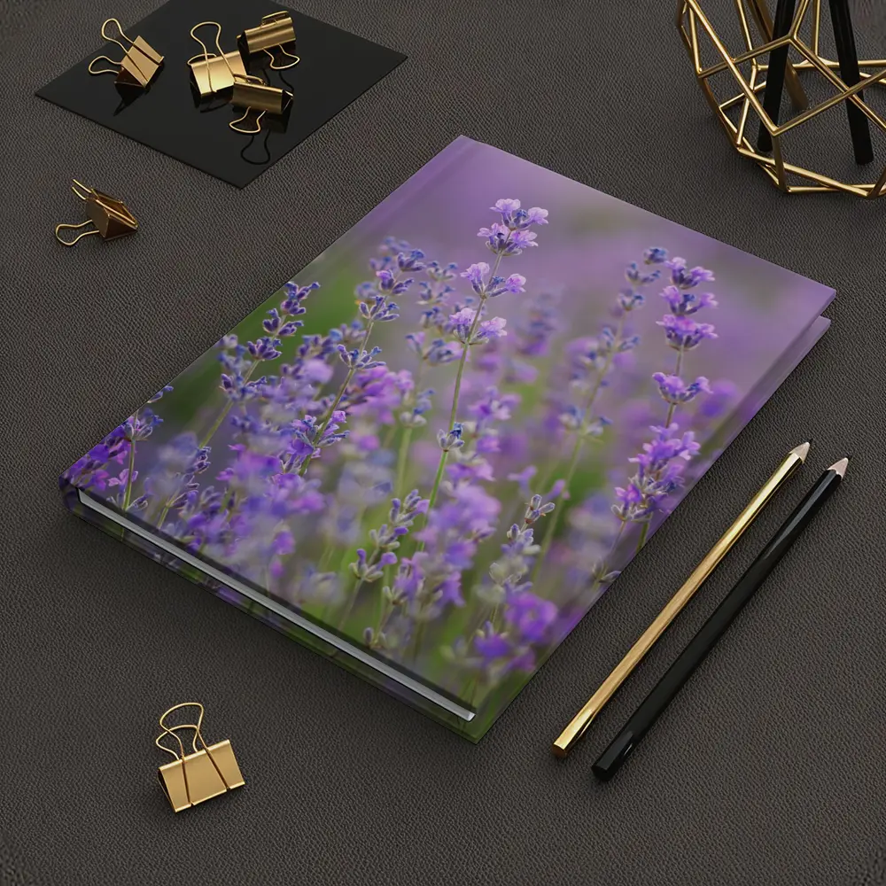 Lavender Flowers Purple Field Soft Light – Notebooks