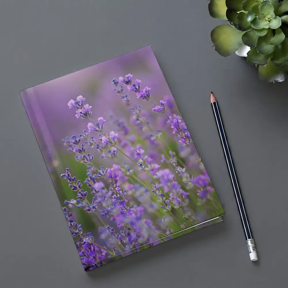 Lavender Flowers Purple Field Soft Light – Notebooks