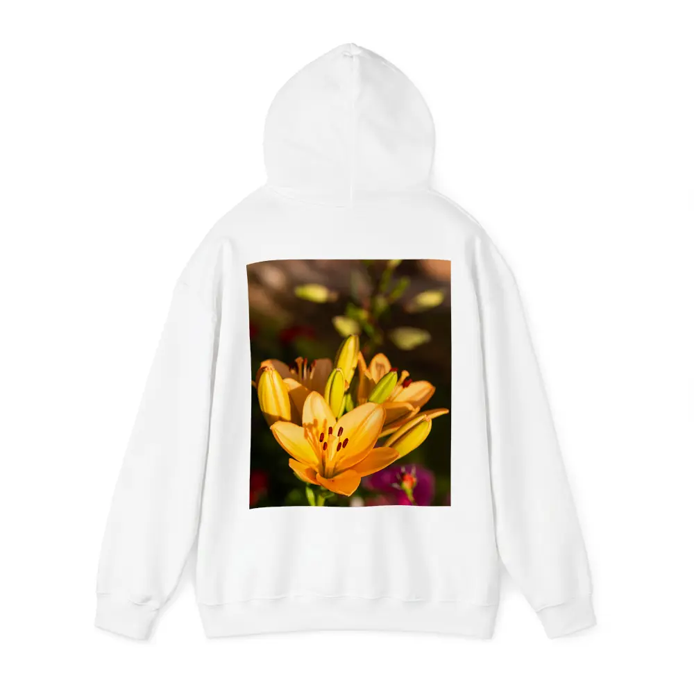 Orange Lily Flowers Blooming Garden Background – Hoodies