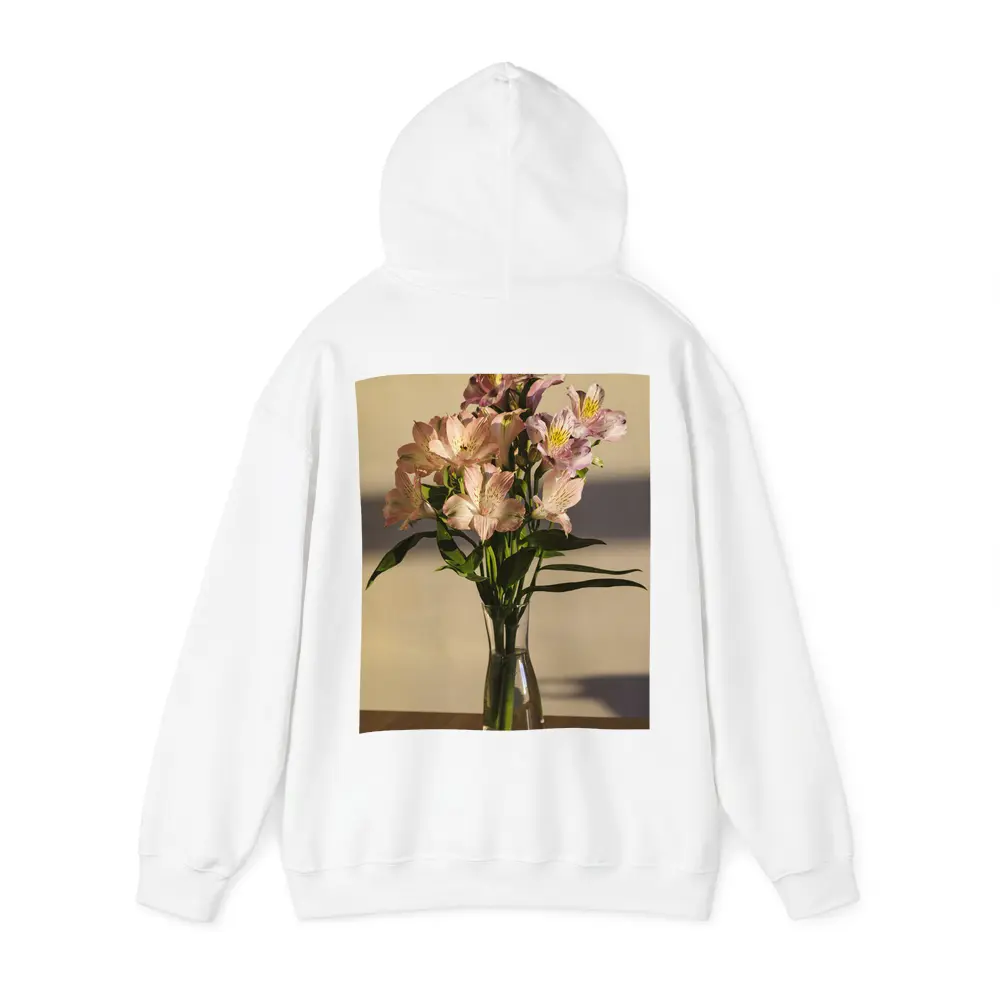 Pink Alstroemeria Bouquet in Glass Vase – Hoodies