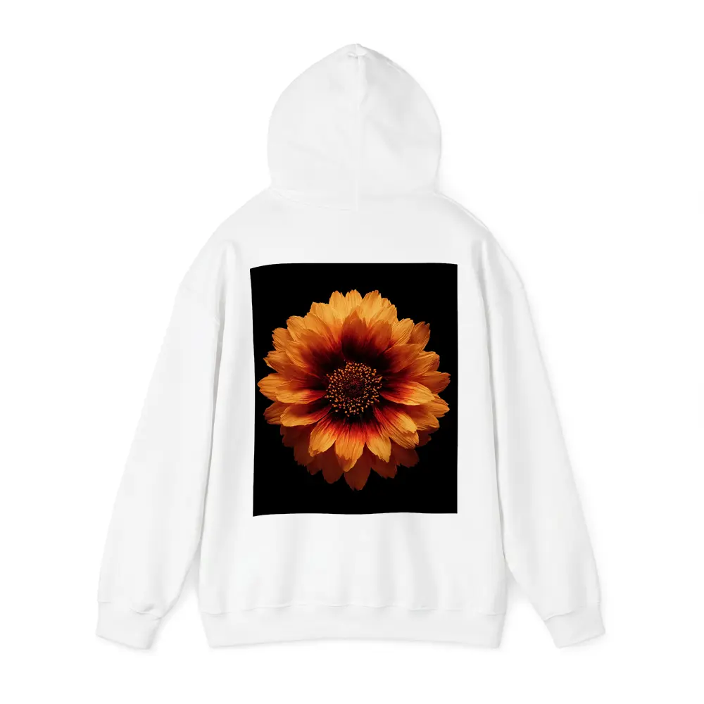 Orange Gaillardia Flower Black Background – Hoodies