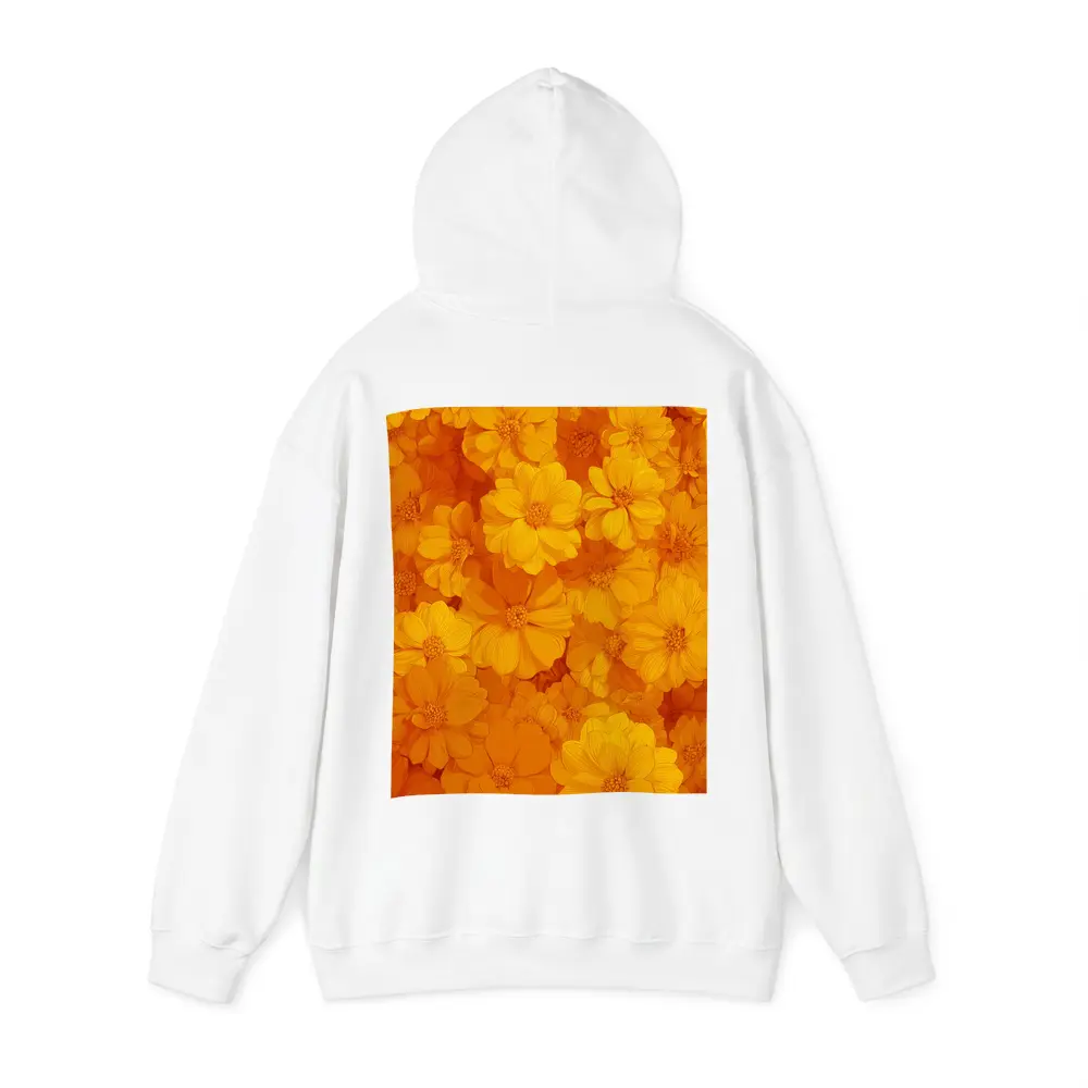 Yellow Orange Cosmos Flowers Floral Pattern – Hoodies