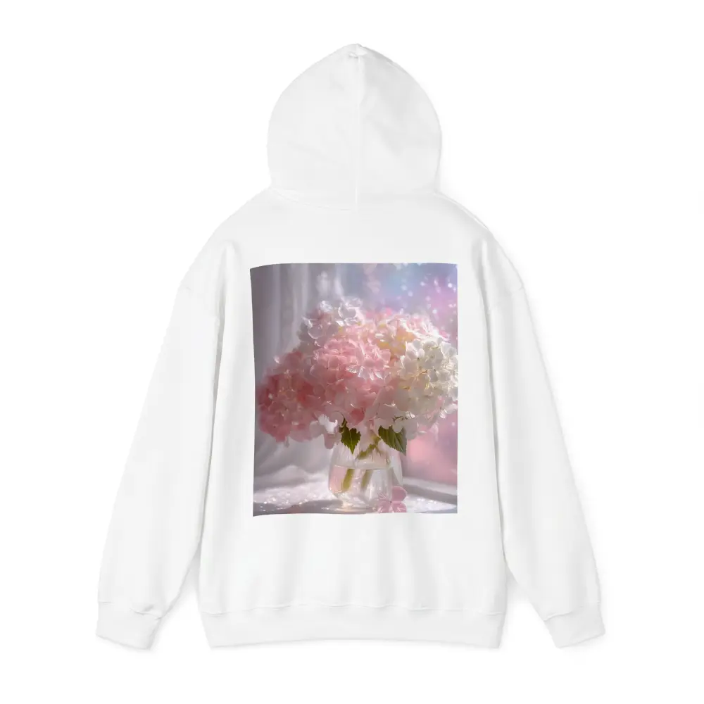 Pink White Hydrangeas Glass Vase Window Light – Hoodies