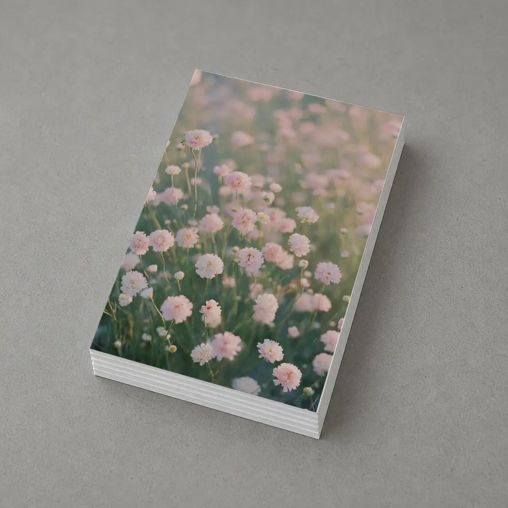 Pink Wildflowers Soft Dreamy Field Background – Postcards