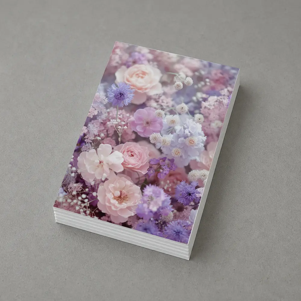 Pink Roses Purple Wildflowers Soft Floral – Postcards