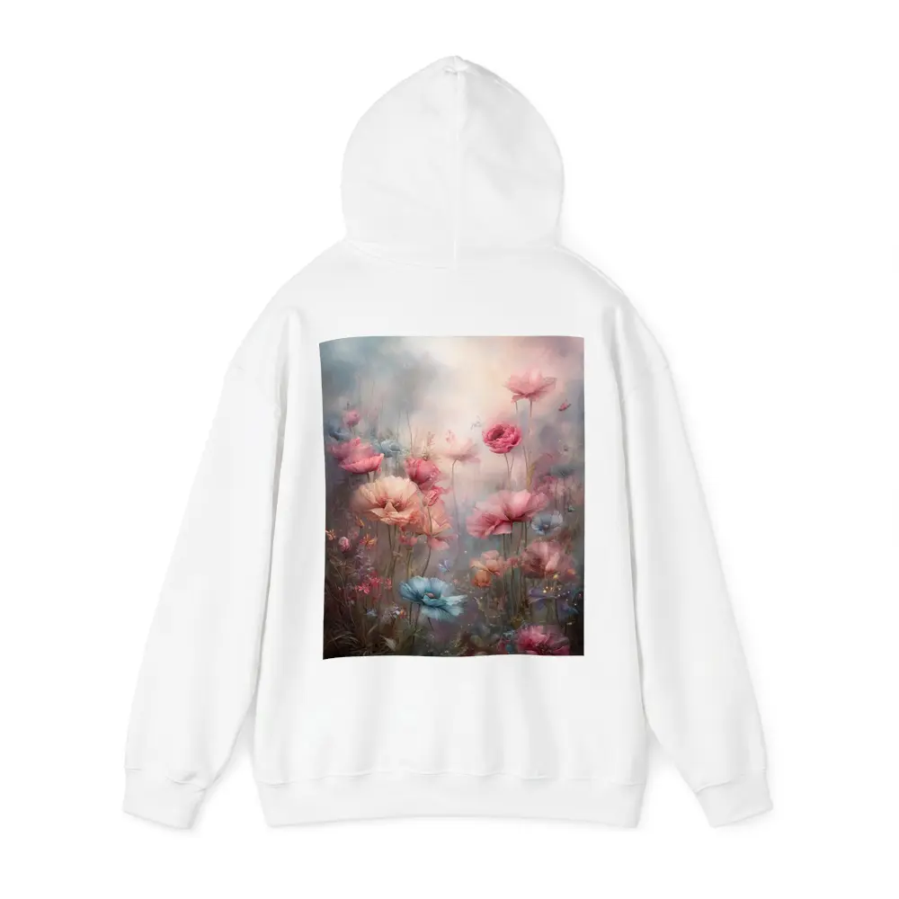 Pink Blue Poppies Dreamy Floral Garden Art – Hoodies