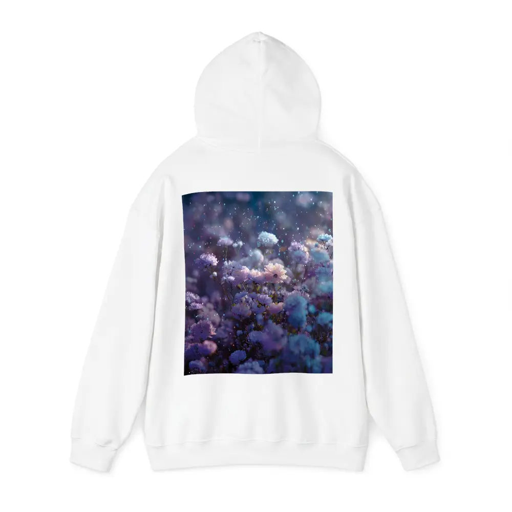 Purple Blue Wildflowers Glowing Night Garden – Hoodies