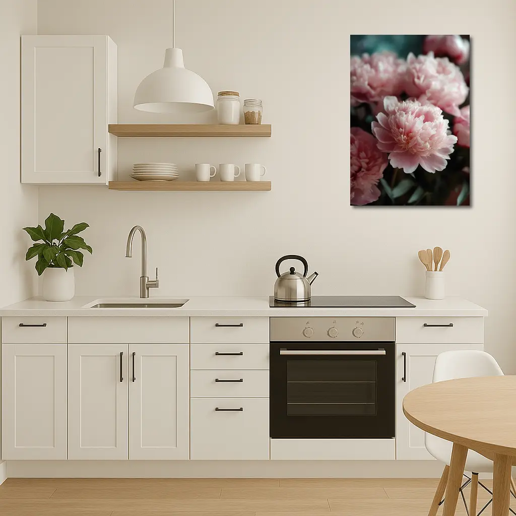 Pink Peonies Blooming Soft Floral Arrangement – Wall Art