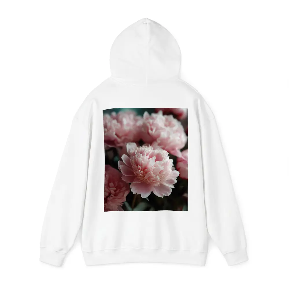 Pink Peonies Blooming Soft Floral Arrangement – Hoodies