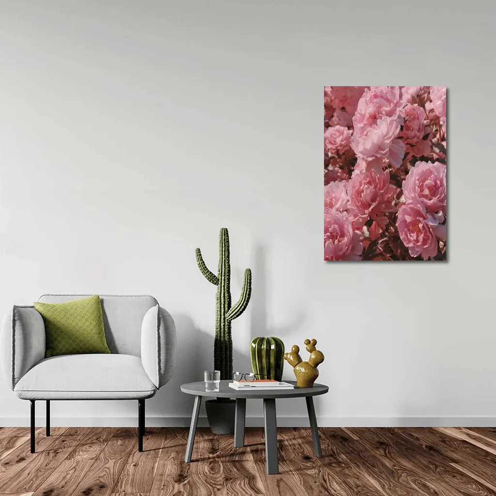 Pink Peonies Blooming In Soft Sunlight – Wall Art