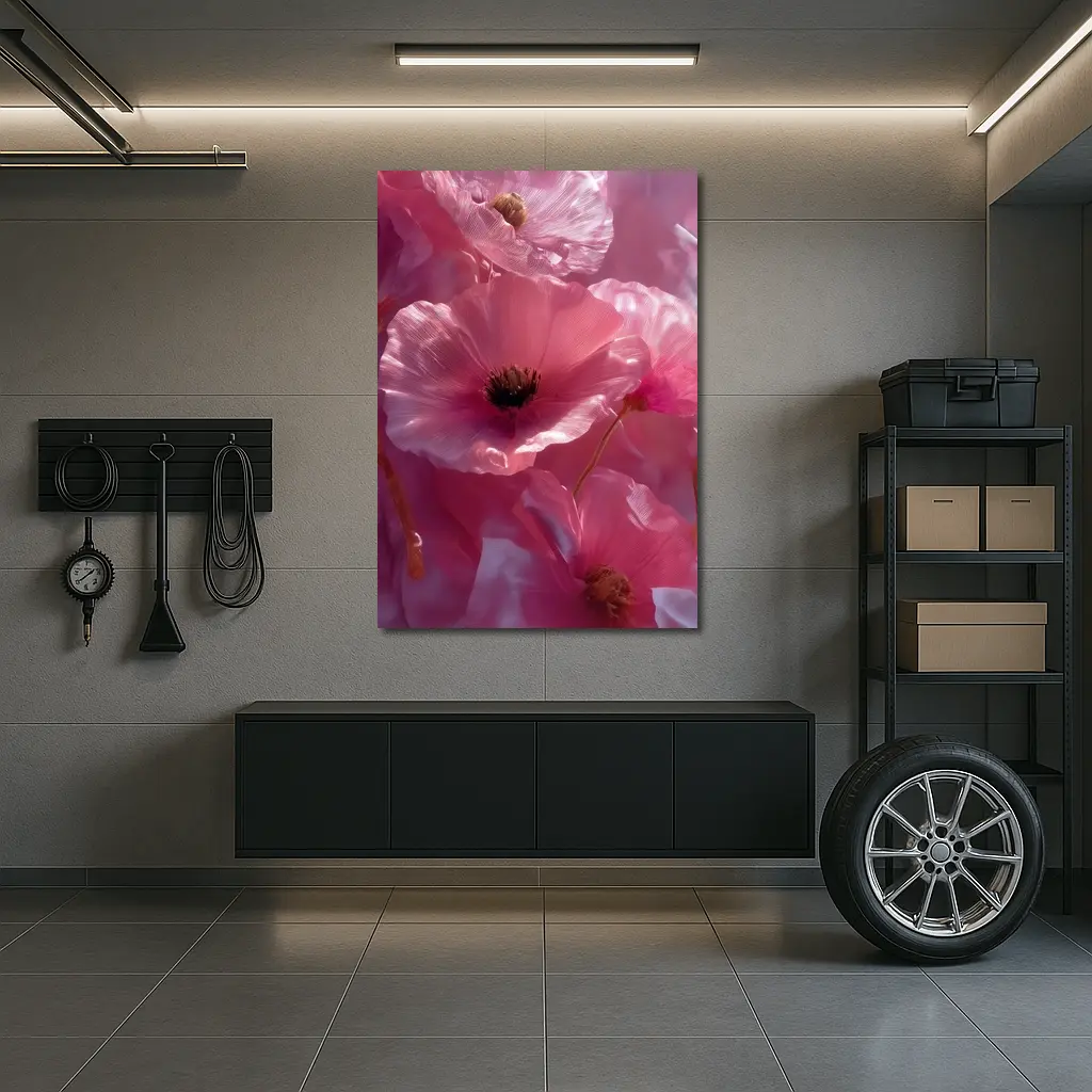 Pink Poppy Flowers Soft Dreamy Floral – Wall Art
