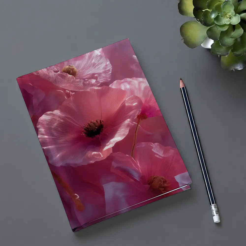 Pink Poppy Flowers Soft Dreamy Floral – Notebooks