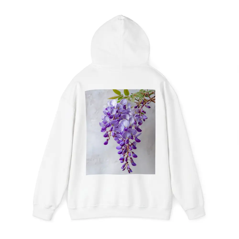 Wisteria Purple Flowers Hanging Gray Background – Hoodies