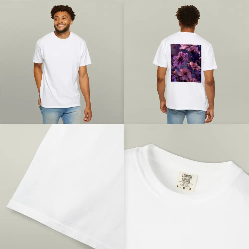 Pink Purple Cosmos Flowers With Water Droplets – T-Shirts