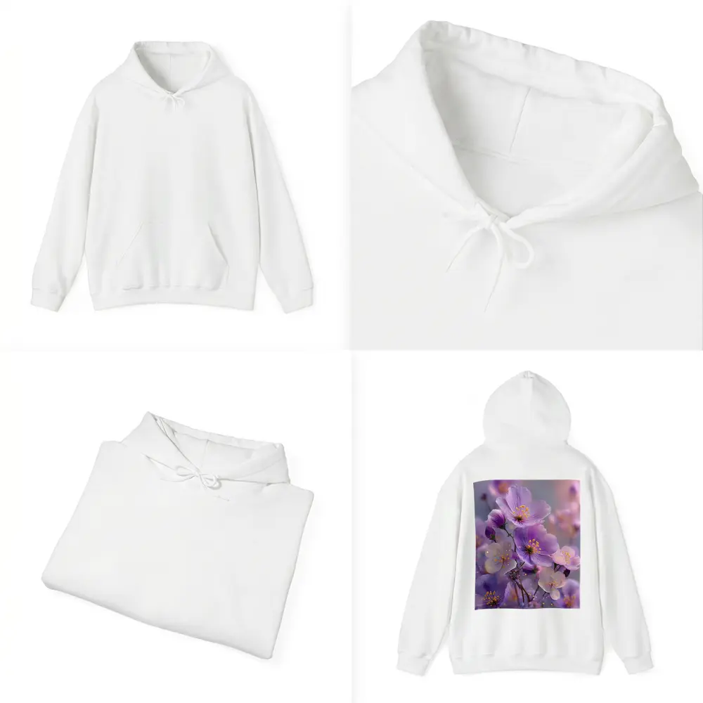 Purple Wildflowers Soft Dreamy Bokeh Background – Hoodies