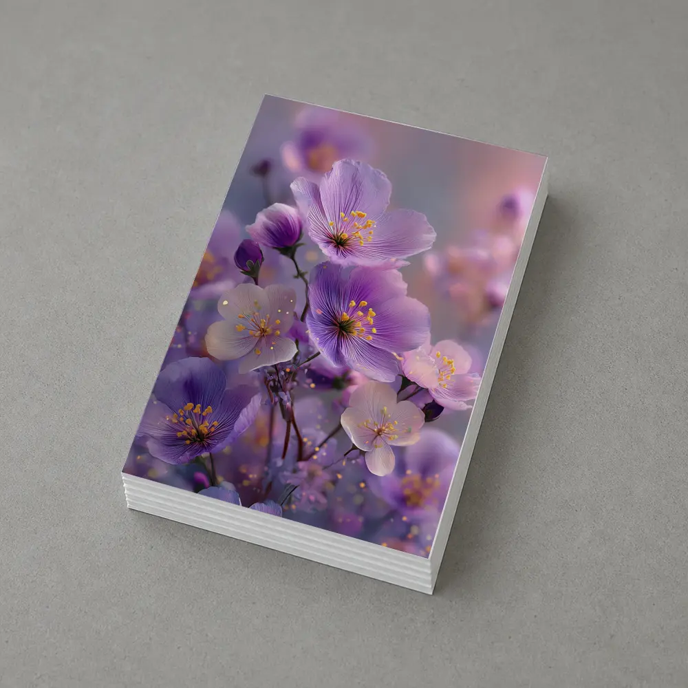 Purple Wildflowers Soft Dreamy Bokeh Background – Postcards