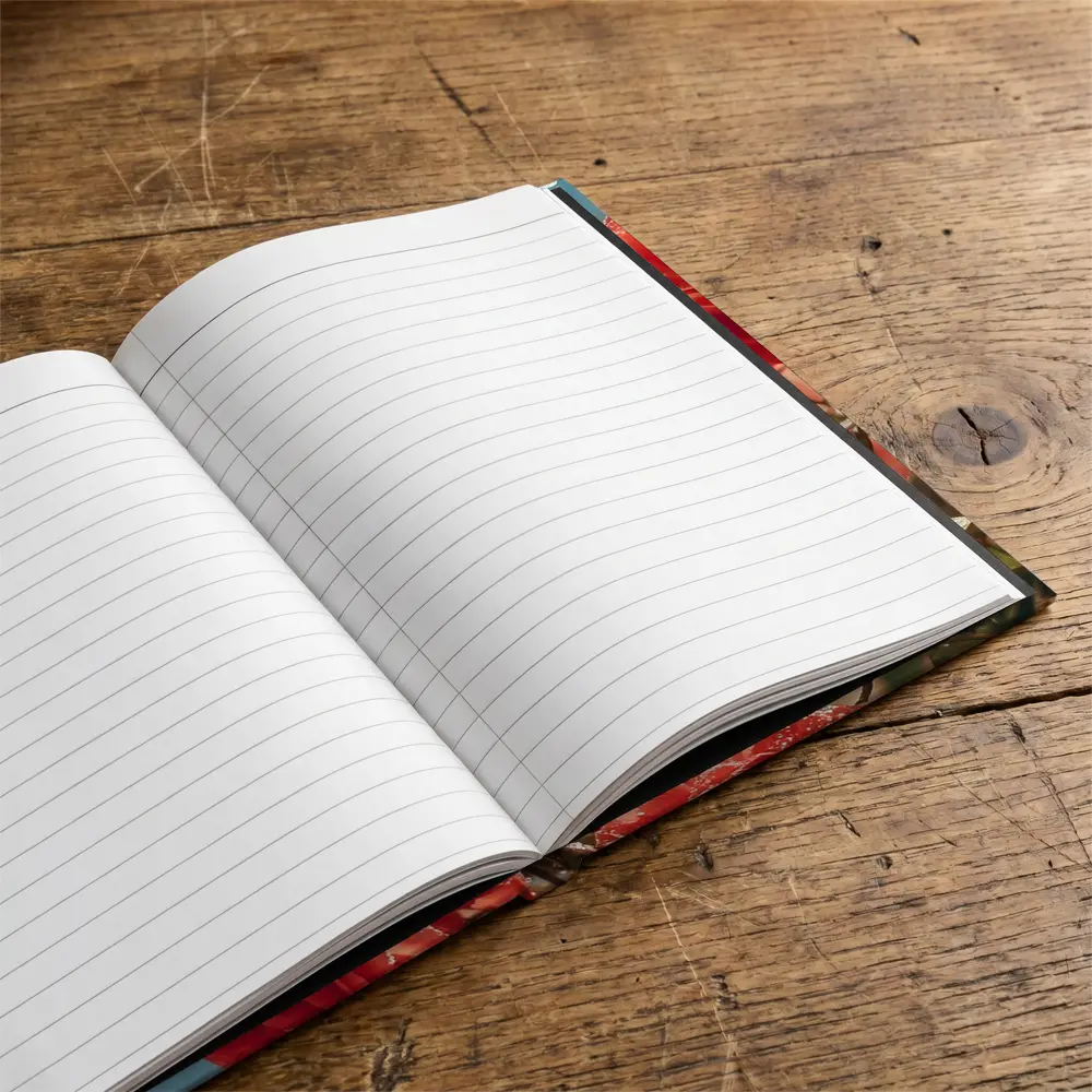 Red Roses Climbing Against Blue Sky – Notebooks
