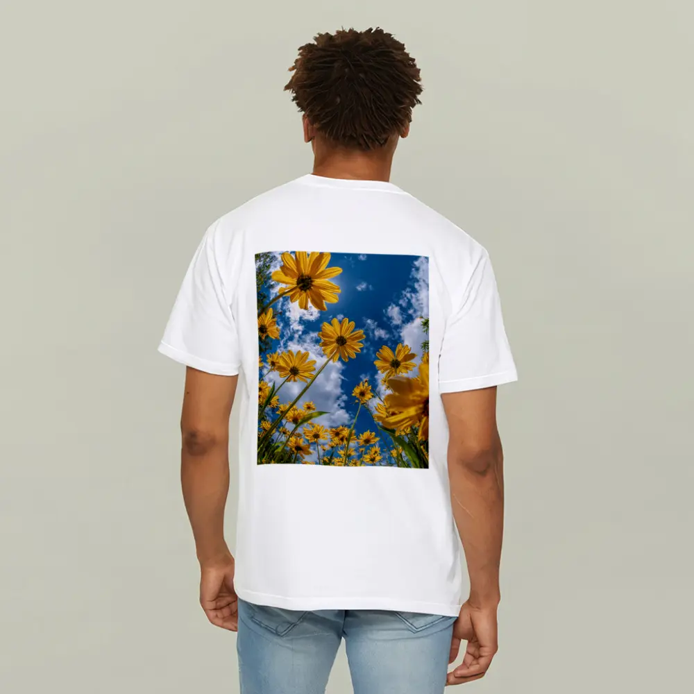 Yellow Daisies Against Blue Summer Sky – T-Shirts