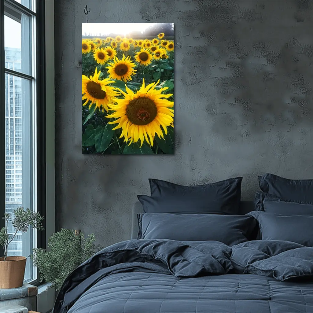 Sunflower Field Golden Summer Light – Wall Art