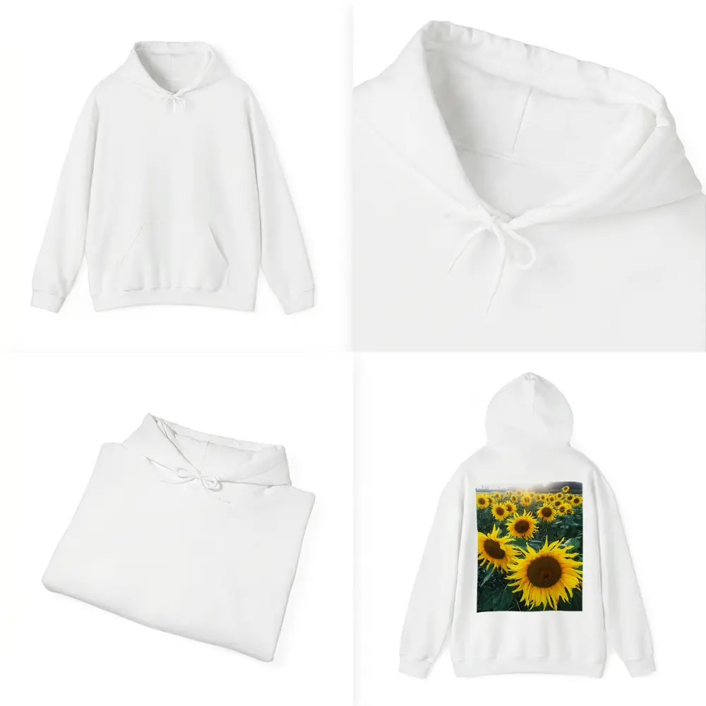 Sunflower Field Golden Summer Light – Hoodies