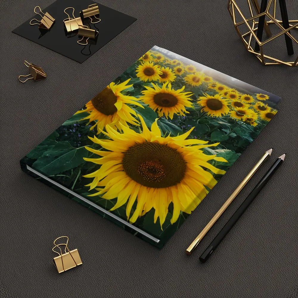 Sunflower Field Golden Summer Light – Notebooks