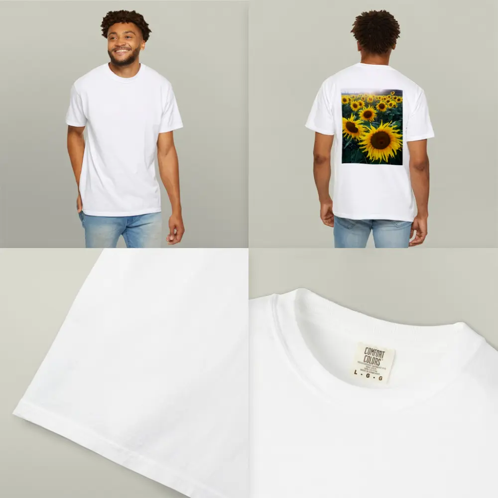 Sunflower Field Golden Summer Light – T-Shirts