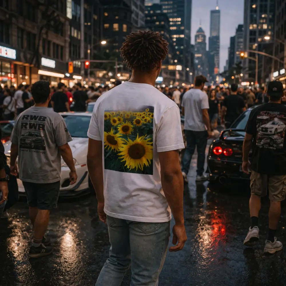 Sunflower Field Golden Summer Light – T-Shirts