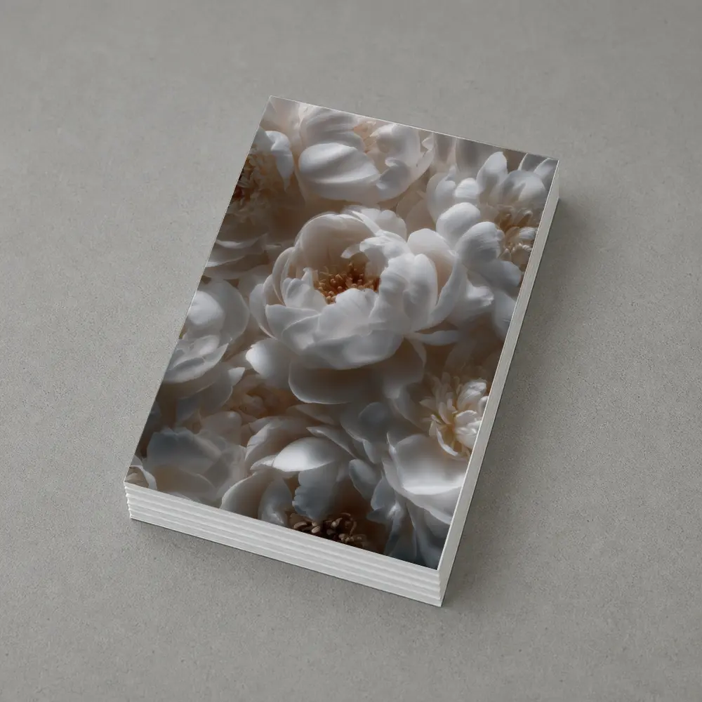 White Peony Flowers Soft Floral Close Up – Postcards