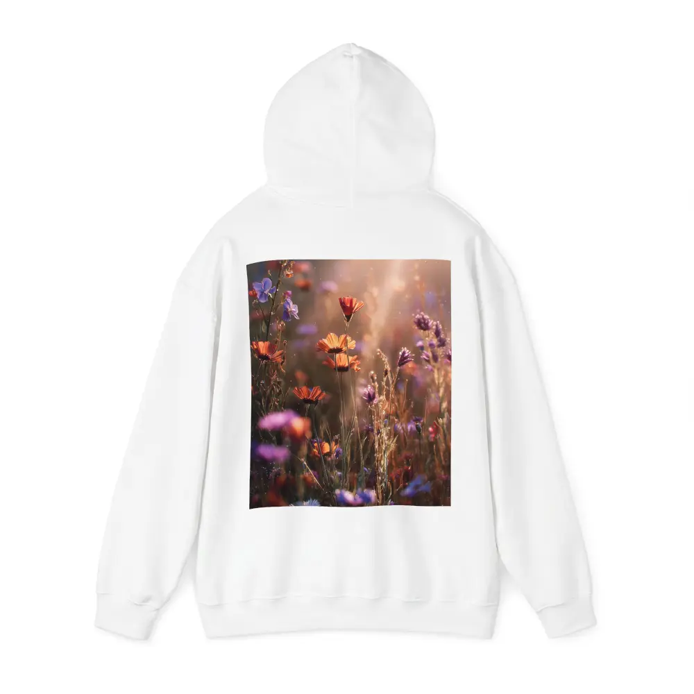 Wild Meadow Flowers Glowing Sunlit Field – Hoodies