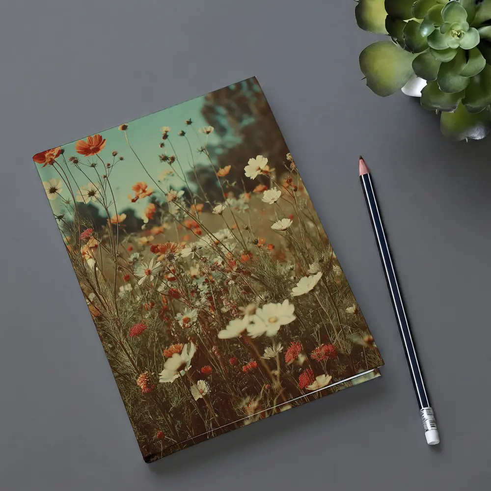 Retro Wildflower Field Soft Summer Meadow – Notebooks