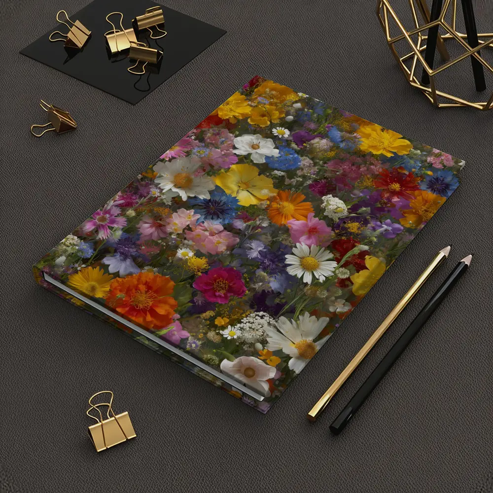 Colorful Wildflower Mix Dense Floral Arrangement – Notebooks