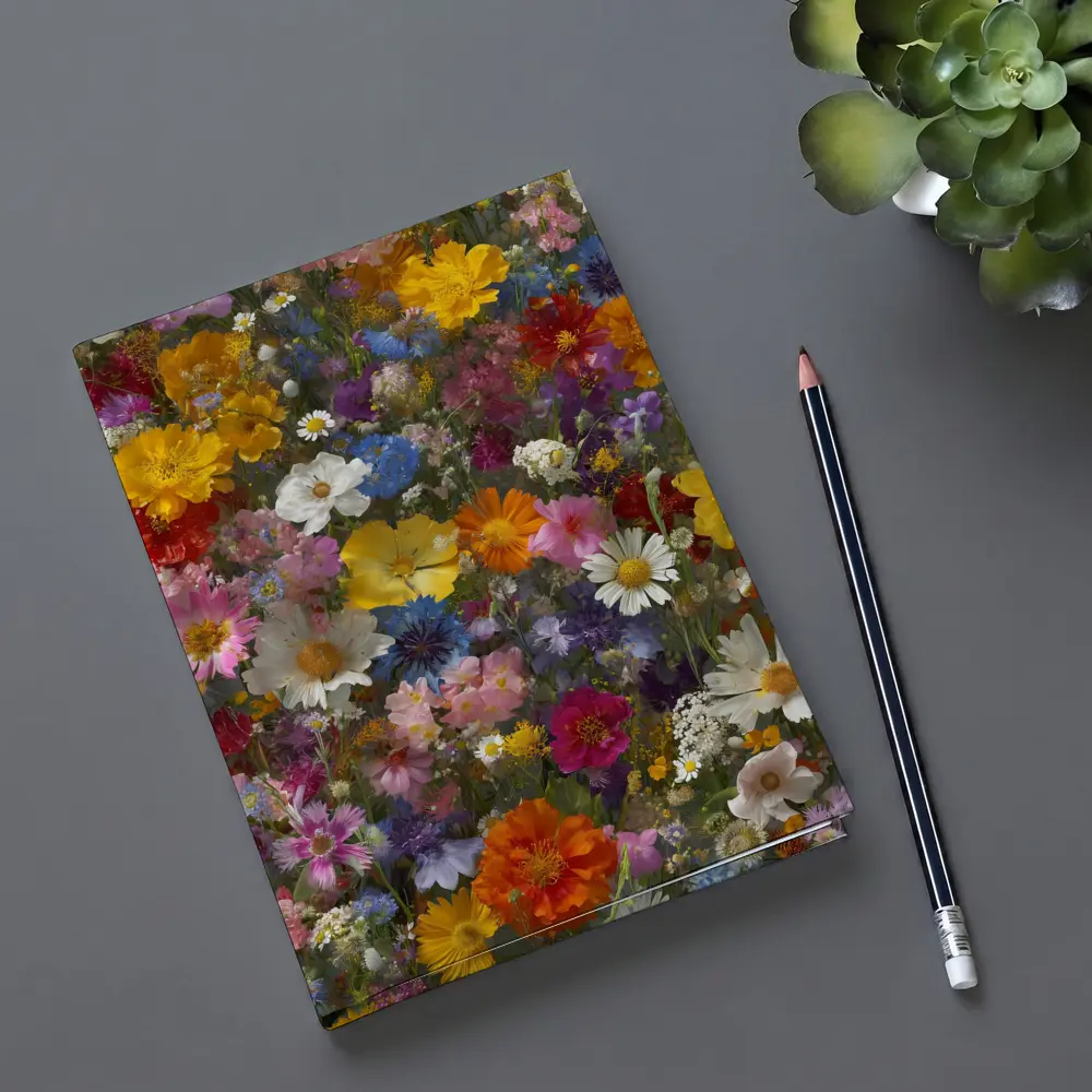 Colorful Wildflower Mix Dense Floral Arrangement – Notebooks