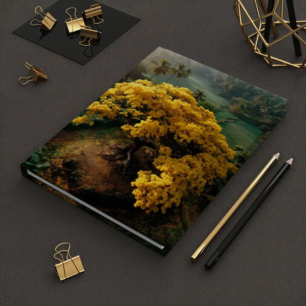 Yellow Tree Aerial View Tropical Landscape – Notebooks