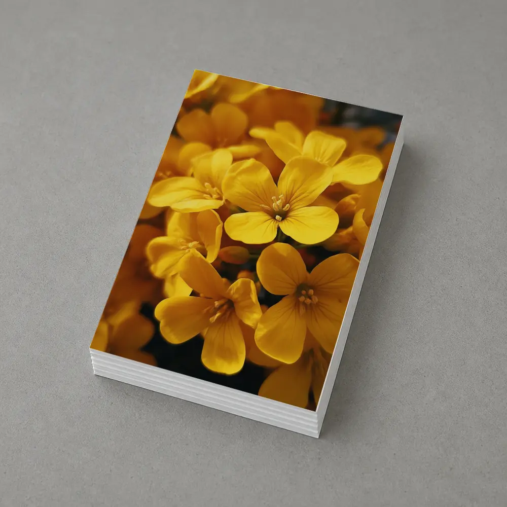 Yellow Oxalis Flowers Close Up Macro – Postcards