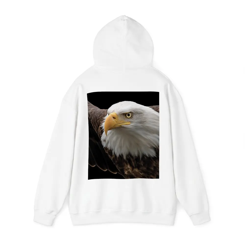 Bald Eagle Flying Against Dark Background – Hoodies