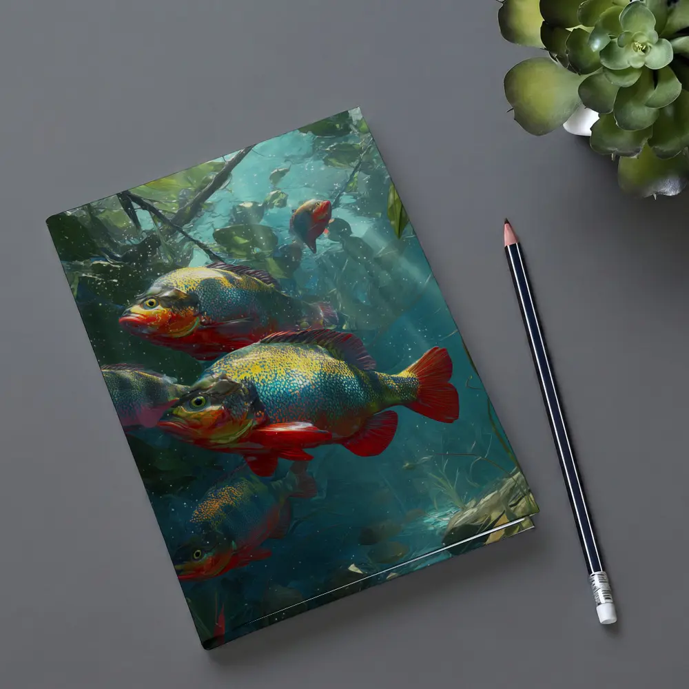 Colorful Piranha Fish Underwater River Scene – Notebooks