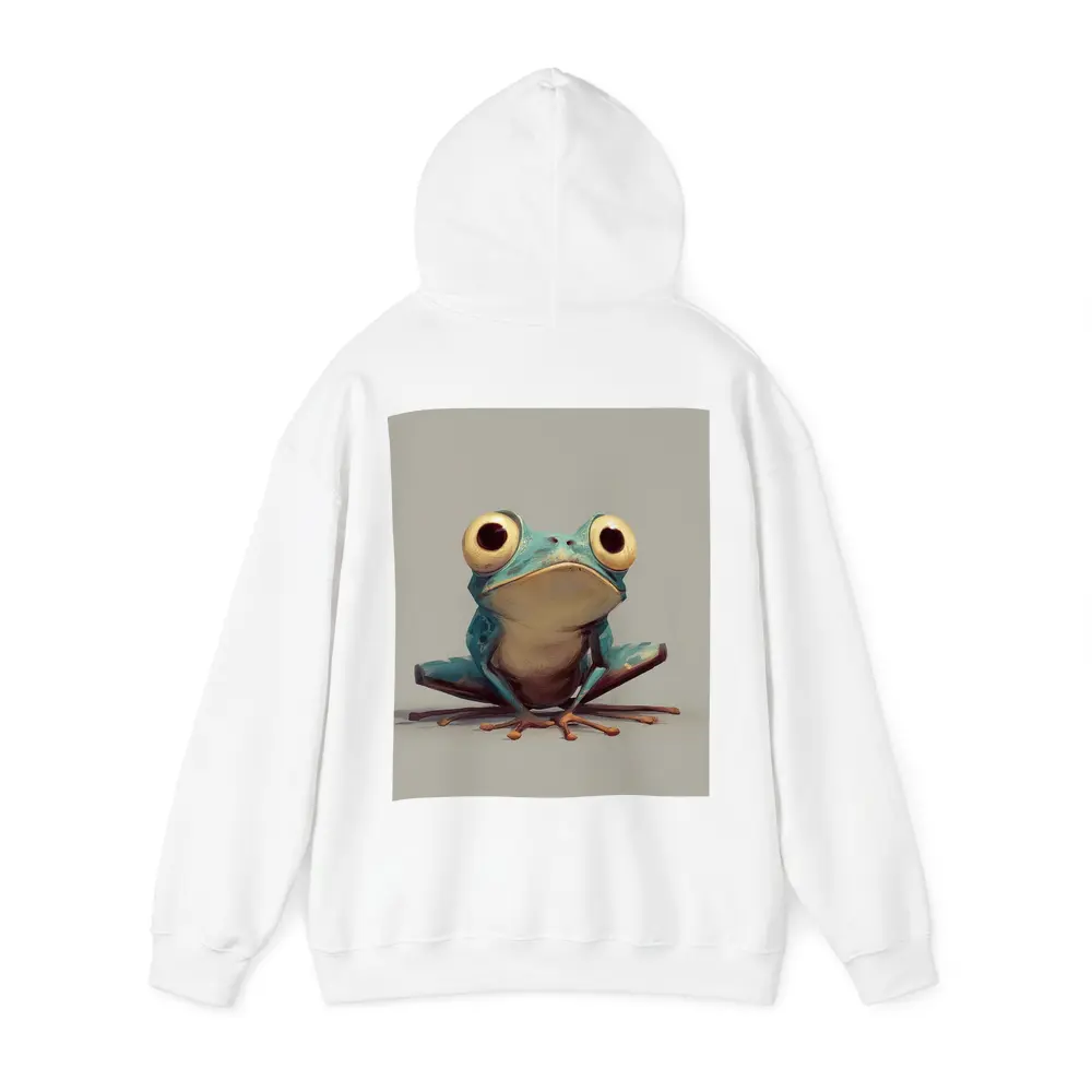 Cartoon Blue Tree Frog Gray Background – Hoodies