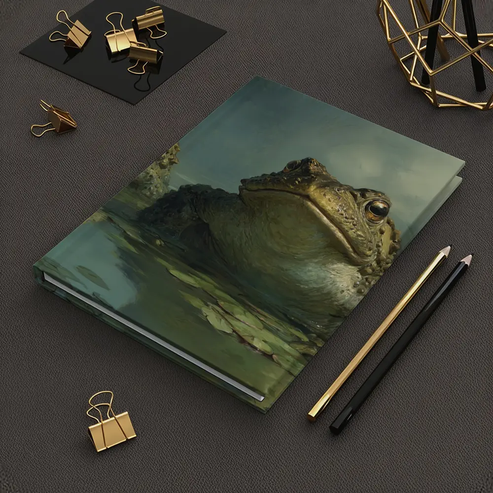 Three Toads Resting In Misty Swamp – Notebooks