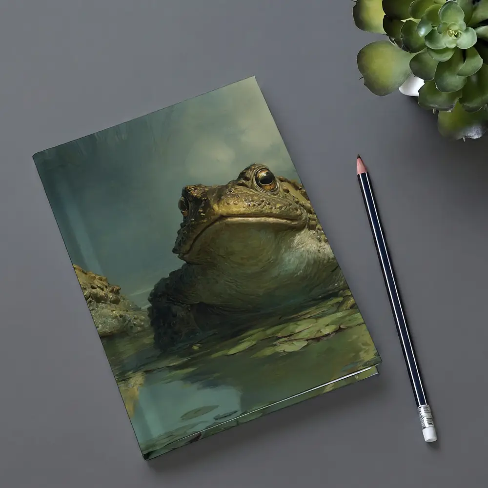 Three Toads Resting In Misty Swamp – Notebooks