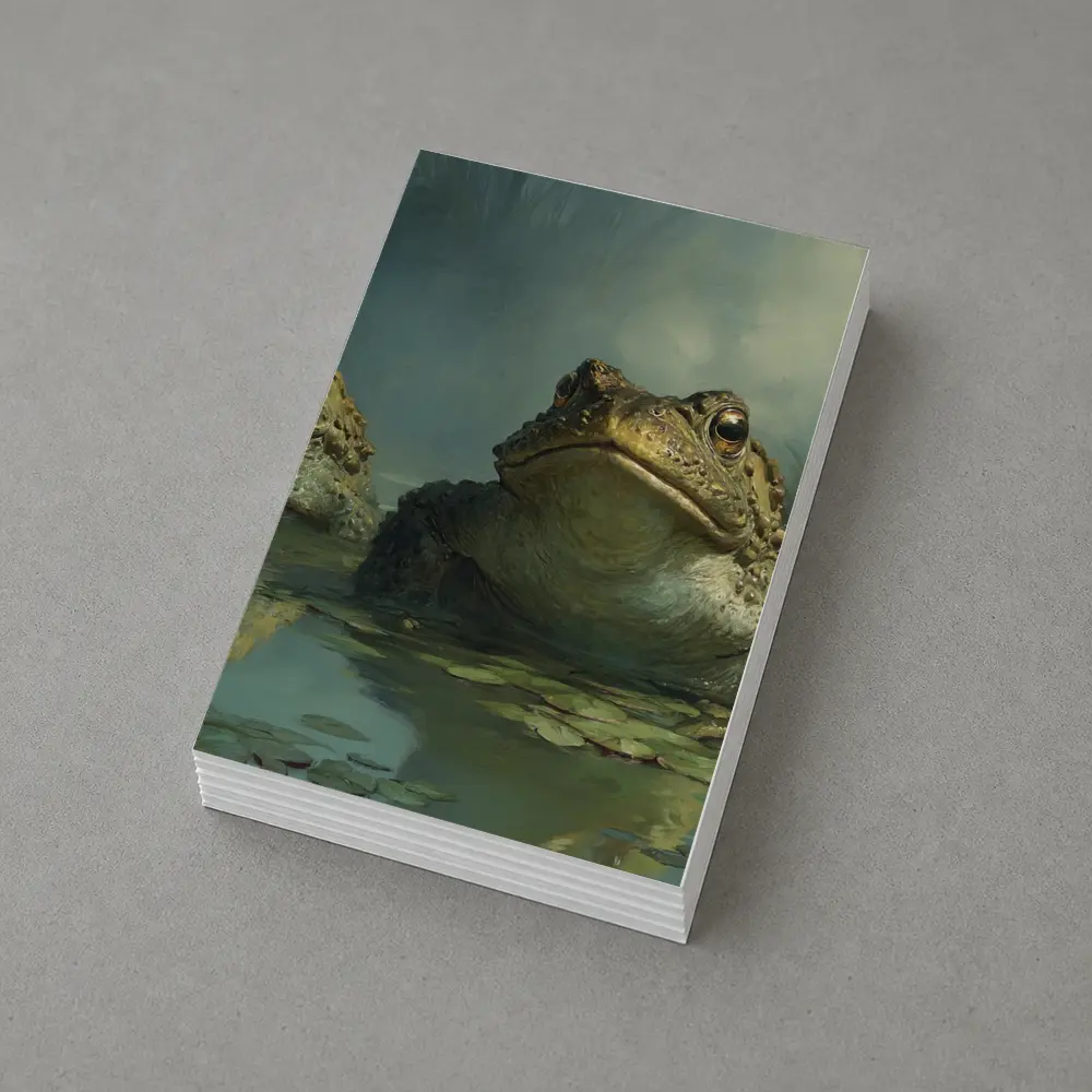 Three Toads Resting In Misty Swamp – Postcards