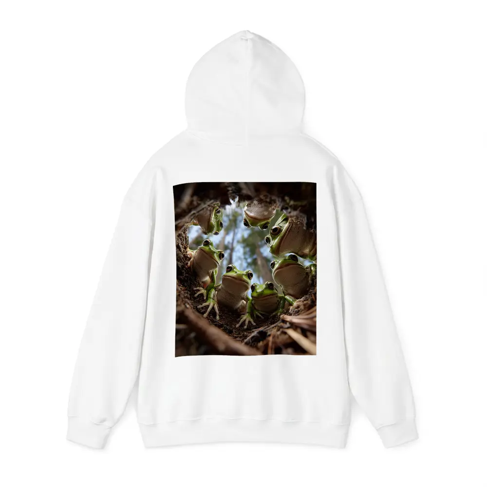 Green Tree Frogs Looking Up Forest – Hoodies