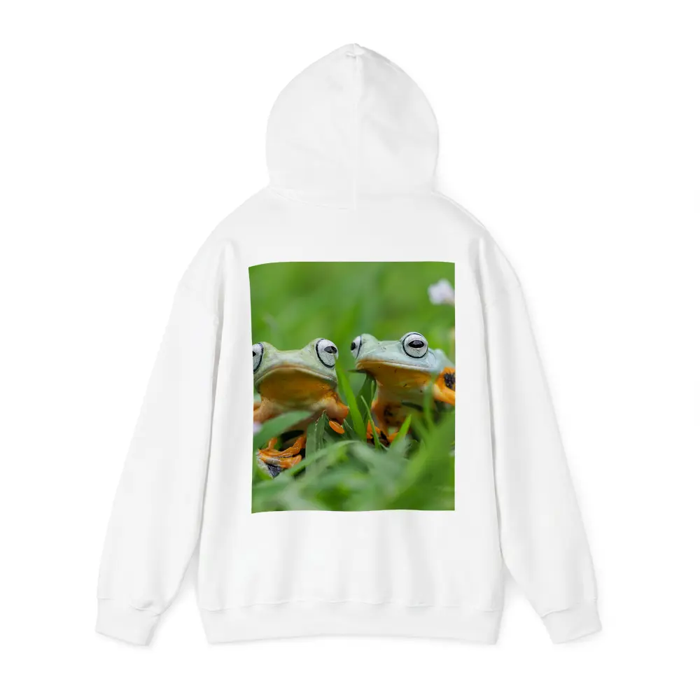 Two Tree Frogs Sitting in Green Grass – Hoodies