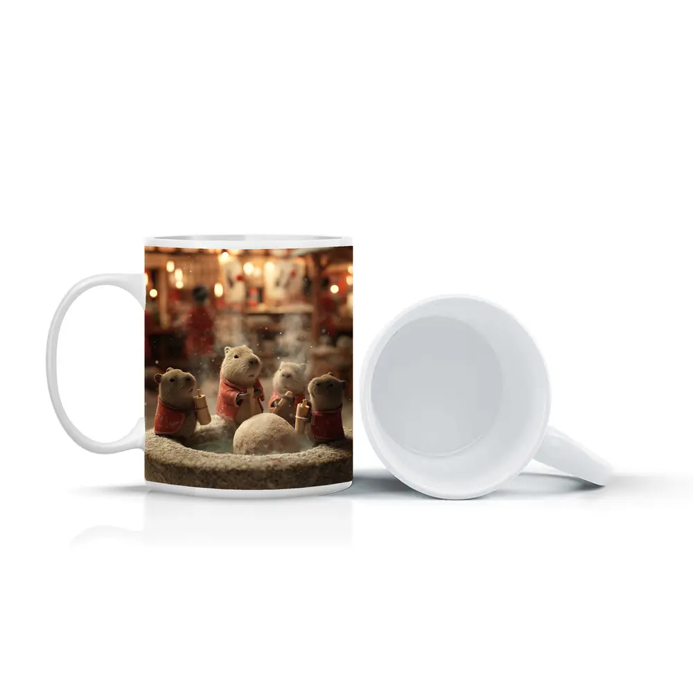 Capybaras Hot Spring Japanese Winter Festival – Mugs