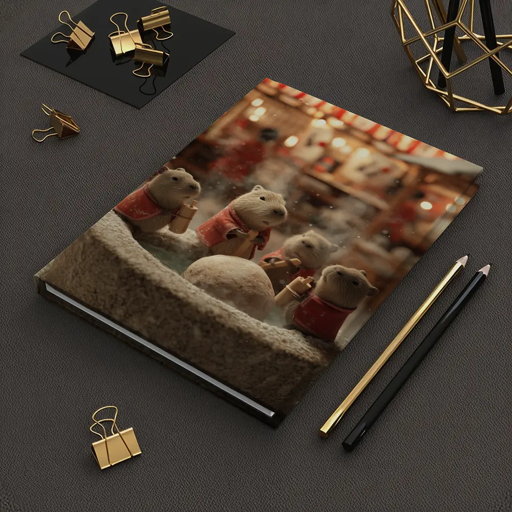 Capybaras Hot Spring Japanese Winter Festival – Notebooks